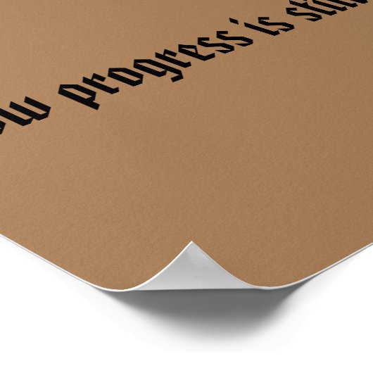 GYM-motiveringen en licht bruin Poster (Hoek)