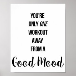 Gym, oefening, Motivatie wandkunst Poster