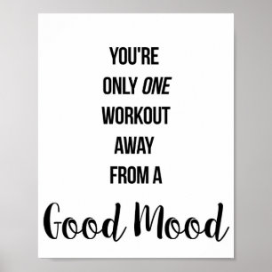 Gym, oefening, Motivatie wandkunst Poster