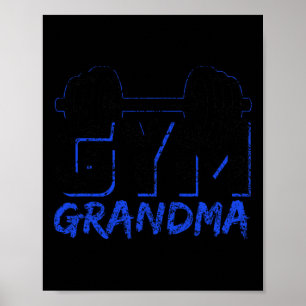 Gym Oma Krachttraining Fitness Workout Poster