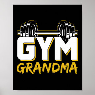 Gym Oma Krachttraining Fitness Workout Poster