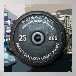 Gym Owner Fitness Workout gewicht Funding Poster