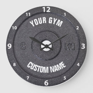 Gym Owner of User Funny White Numbers Clock Grote Klok