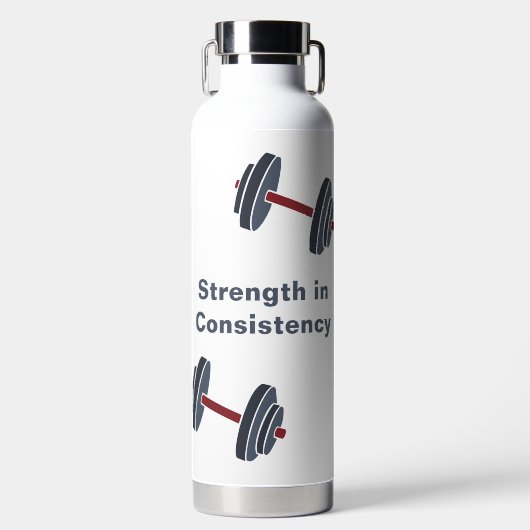Gym Performance Dumbbell Strength in Consistency Waterfles (Voorkant)