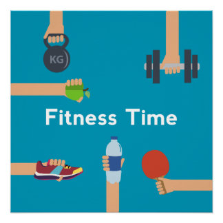 Gym Poster 20 x 20 inch, Poster papier (halfglanze Perfect Poster