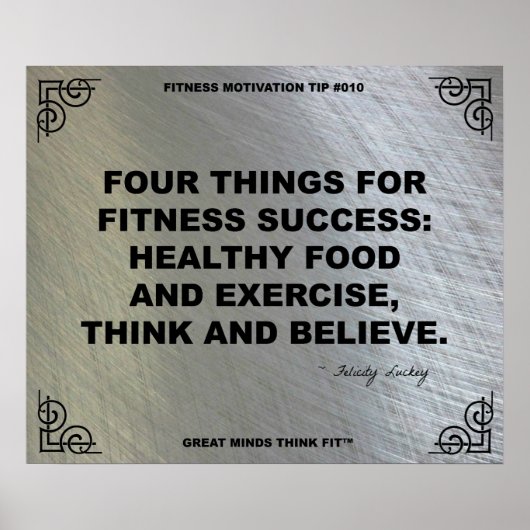 Gym Poster voor fitness Motivation #010 (Voorkant)