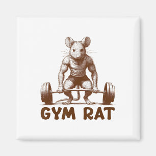 Gym Rat Fitness Bodybuilding Grappige Workout Gym Magneet