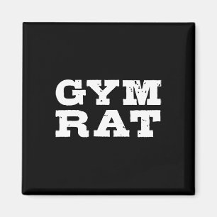 Gym Rat Grappige Bodybuilding Workout 1 Magneet
