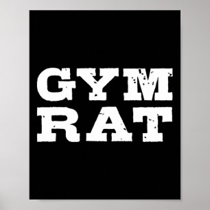 Gym Rat Grappige Bodybuilding Workout 1 Poster