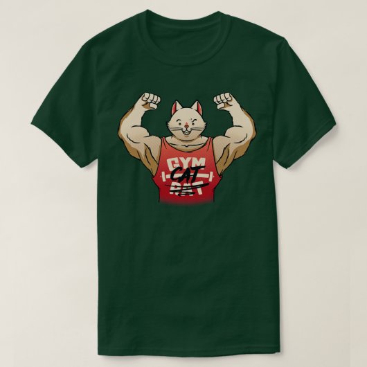 Gym Rat Gym Cat van Tobe Fonseca T-shirt (Design voorkant)