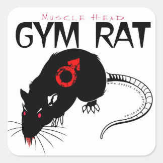 Gym Rat Vierkante Sticker