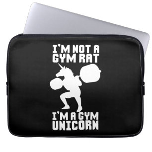 Gym Rat vs Gym Eenhoorn - Grappige Workout Inspira Laptop Sleeve