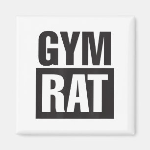 Gym Rat - Workout - Doorzetten - Fitness - Motivat Magneet