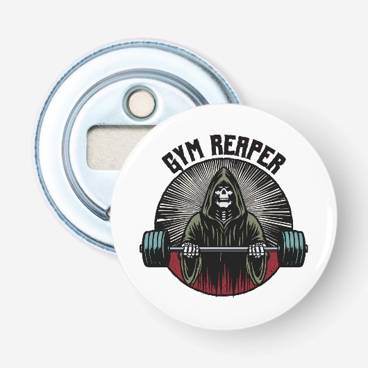 Gym Reaper Workout Button Flesopener (Voorkant)