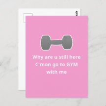 Gym Roze Briefkaart