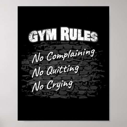 Gym Rules: geen klachten over de geschiktheid van Poster (Voorkant)