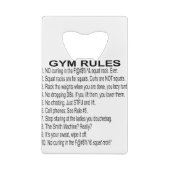 Gym Rules #USAPatriotGraphics ©WhiteTigerLLC.Com Kredietkaart Flessenopener (Achterkant)