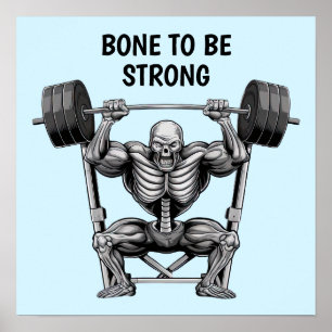 Gym Skelet Poster