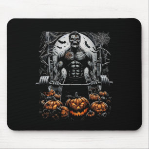 Gym Skeleton-spookachtige Fitness Fun-Halloween Wo Muismat