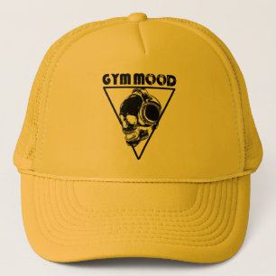 Gym stemming hyper zwarte schedel gewichtstoename trucker pet