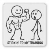 Gym Stick Figuur Sticker (Voorkant)