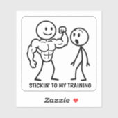 Gym Stick Figuur Sticker (Vel)