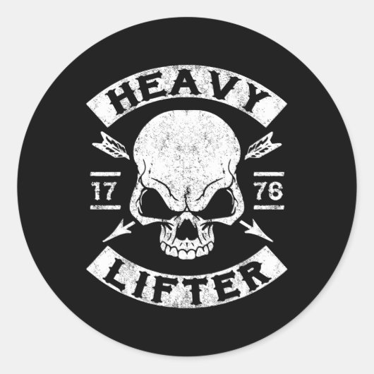 Gym T-Shirt Ronde Sticker (Voorkant)