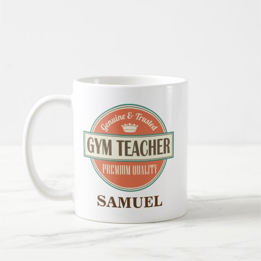 Gym Teacher Personalized Kantoor Mok Gift (Links)