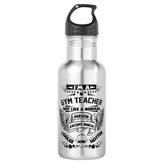 Gym Teacher Water Bottles Funny Gifts for Men Wome Waterfles (Voorkant)