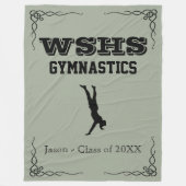 Gym Team Fleece Large Blanket Black Text voor jong (Voorkant)