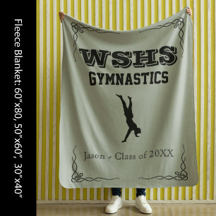 Gym Team Fleece Large Blanket Black Text voor jong