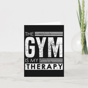 Gym Therapy - Zelfvertrouwen Bodybuilding Phrase Kaart