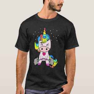 Gym Unicorn Workout Deadlift Gewicht T-shirt