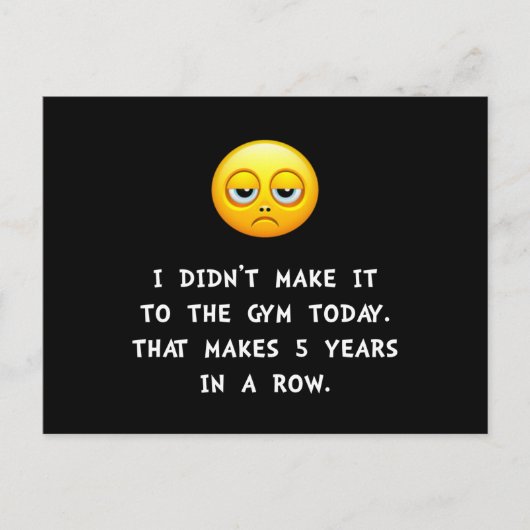 Gym vandaag briefkaart (Voorkant)