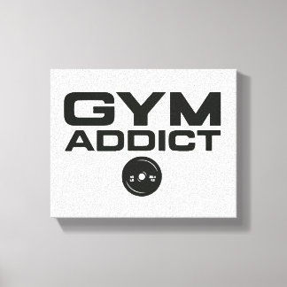 Gym verslaafde canvas afdruk