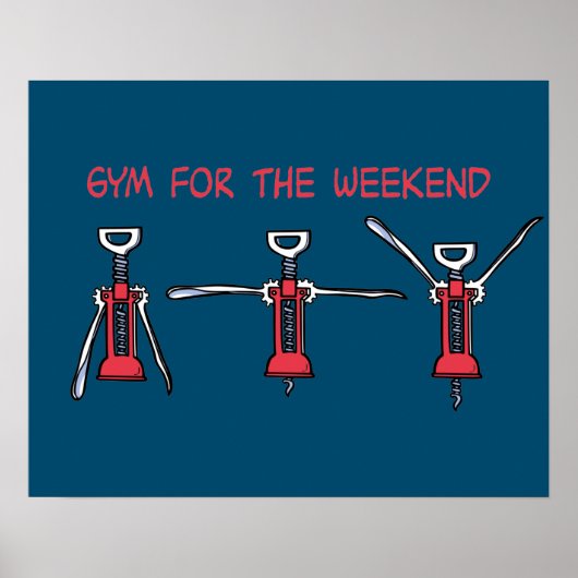 Gym voor het weekend poster (Voorkant)