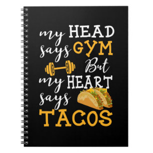 Gym vs Tacos - Grappige nieuwigheid Workout Notitieboek