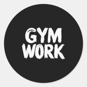Gym Werk Bodybuilding Fitness Workout Ronde Sticker