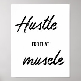 Gym, werkuitval, fitness Motivatie wanddecor Poster