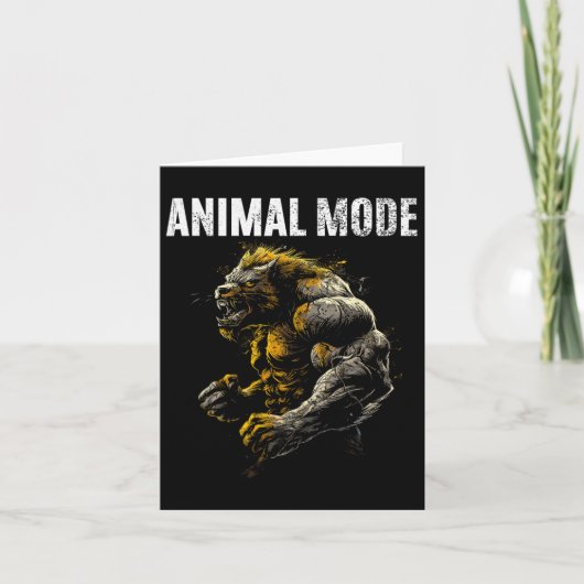 Gym Workout Bodybuilding Monster Kaart (Voorkant)