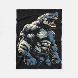 Gym Workout Bodybuilding Shark Fleece Deken