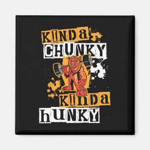 Gym Workout Fitness Funny Devil Uni Chunky-hunky W Magneet