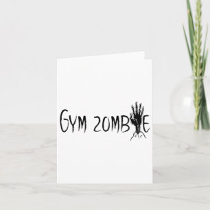 Gym Zombie Funny Halloween Workout Quote Kaart
