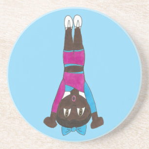 Gymastics Acrobat Handstand Tumbling Gymnast Zandsteen Onderzetter