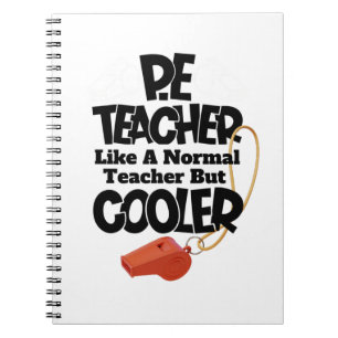 Gymleraar, net als een gewone leraar maar cooler notitieboek