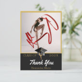 Gymnast Athlete Modern Photo afstuderen class van Bedankkaart (Staand voorkant)