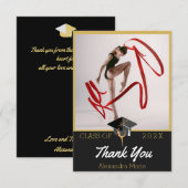 Gymnast Athlete Modern Photo afstuderen class van Bedankkaart (Voorkant / Achterkant)