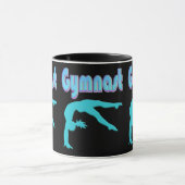 Gymnast Back Handspring Stap uit Blauwgroen Mok (Midden)
