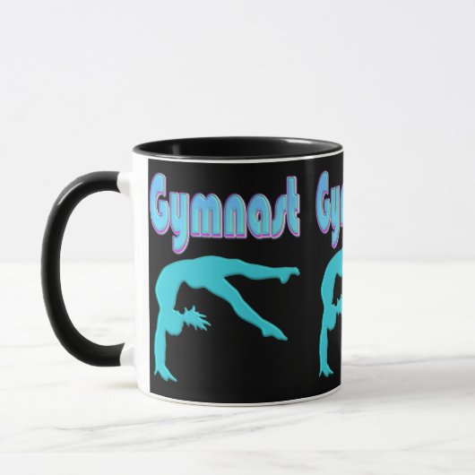 Gymnast Back Handspring Stap uit Blauwgroen Mok (Links)