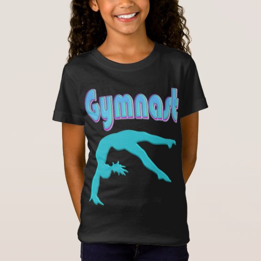 Gymnast Back Handspring Stap uit Blauwgroen T-shirt (Voorkant)